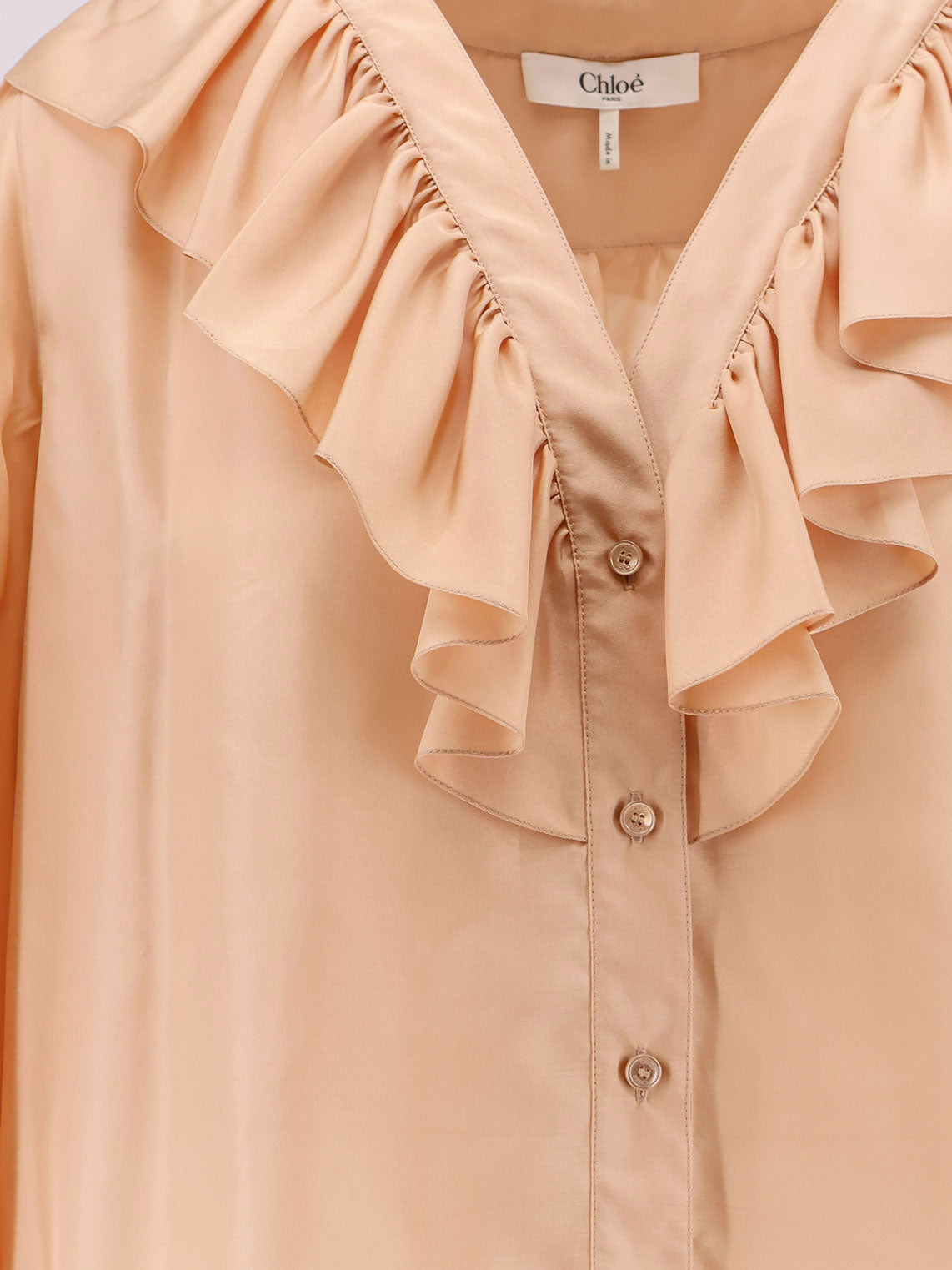 CHLOE' - Chloe' Silk Shirt With Rouches - 5