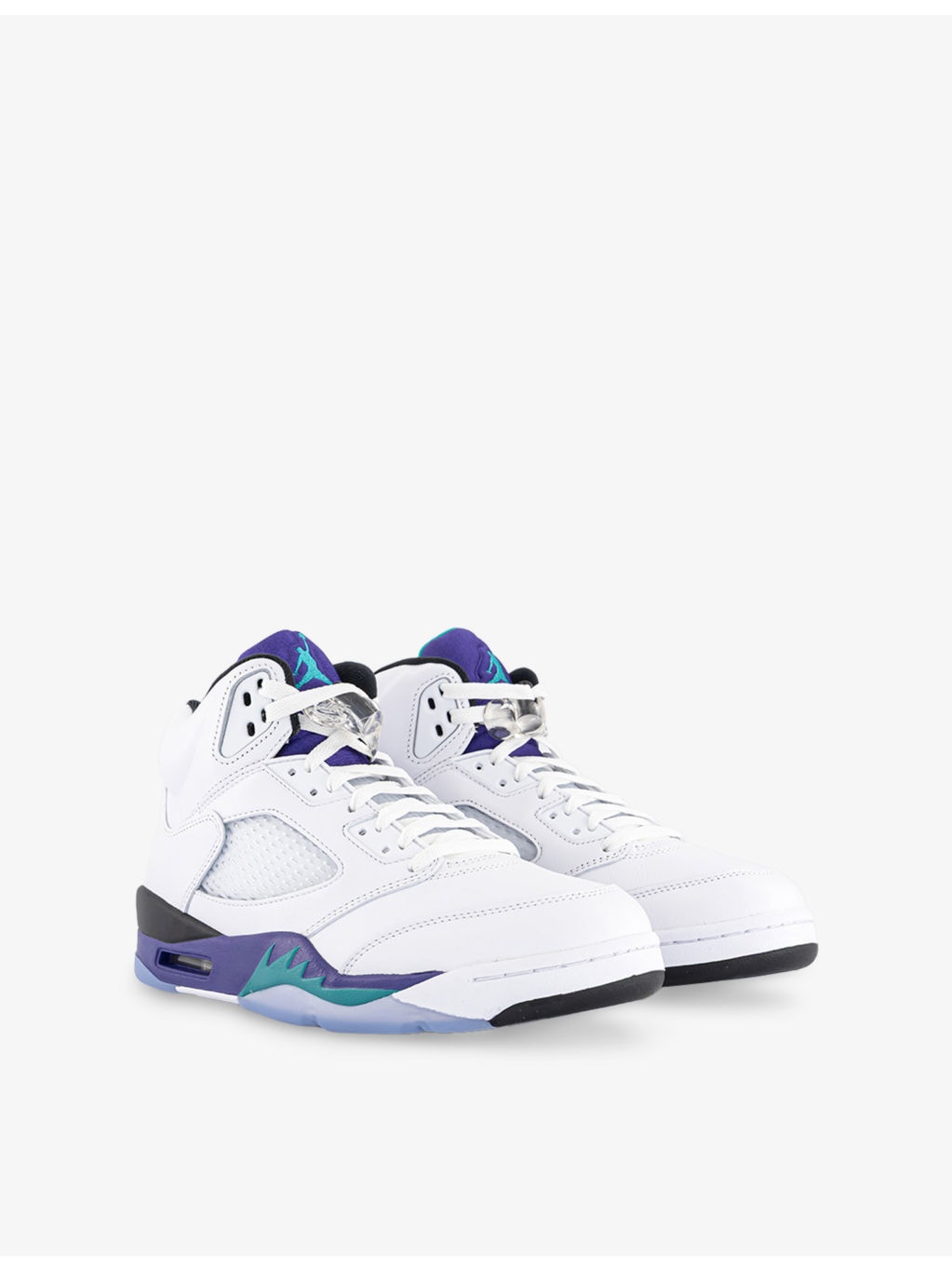 Air Jordan 5 Retro Leather and Woven High-Top Trainers - 3