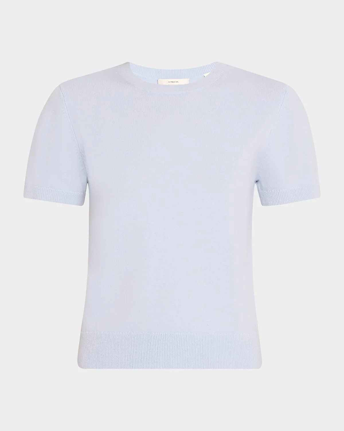 Short-Sleeve Cashmere-Blend Tee - 1