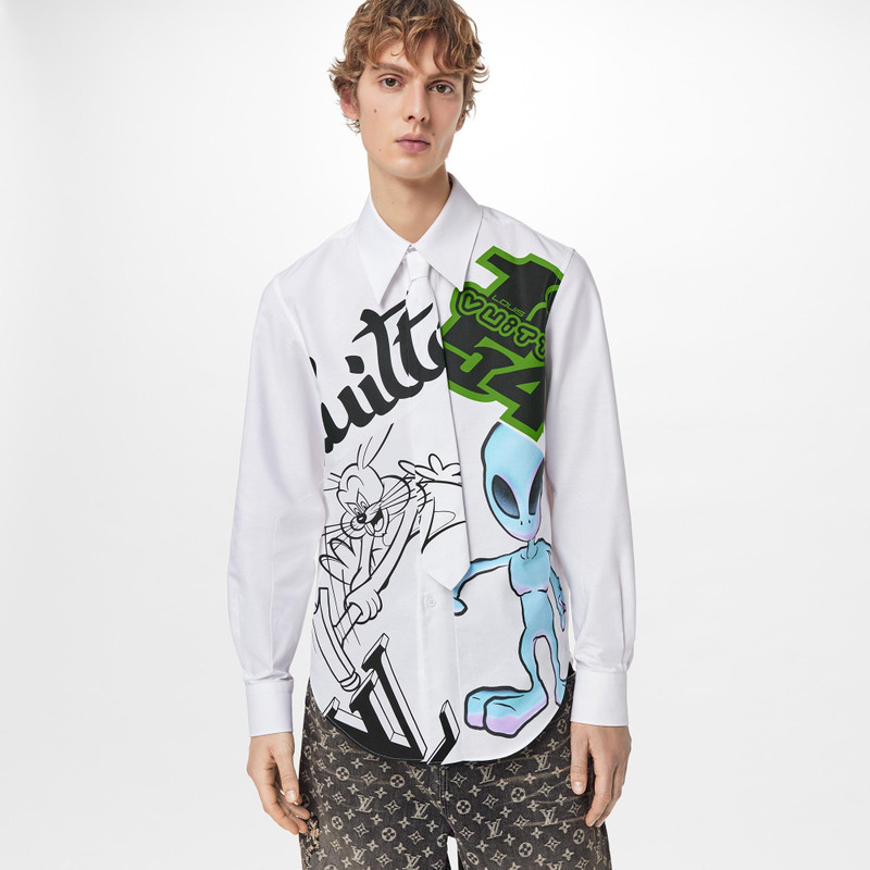 Printed Shirt And Tie 5