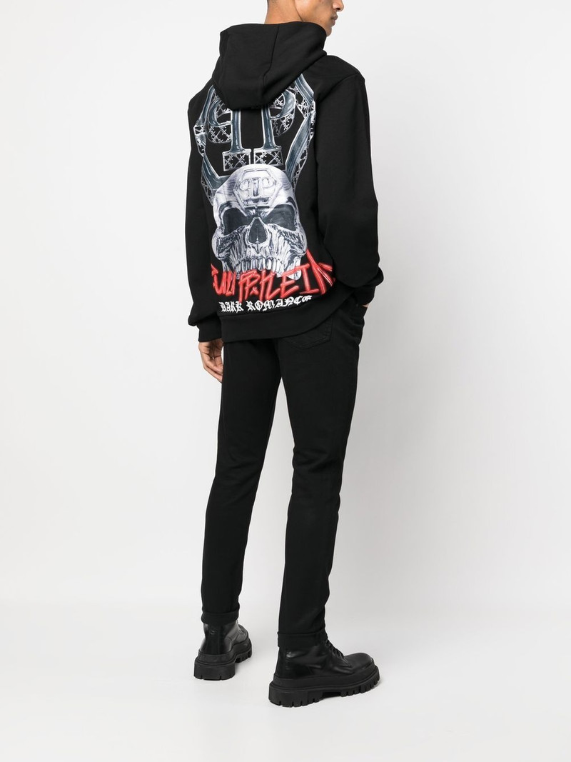 PHILIPP PLEIN Dark Romance logo-print hoodie outlook