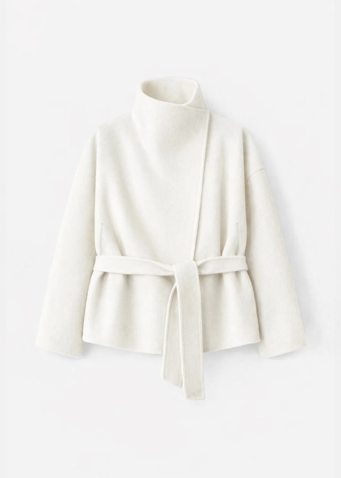 Onelle Wool Short Coat - White - 1