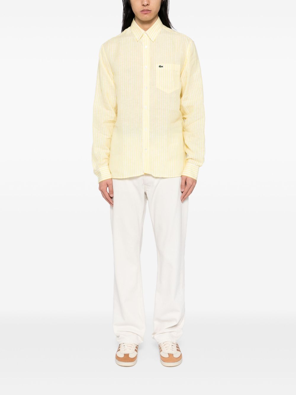 striped linen shirt - 2
