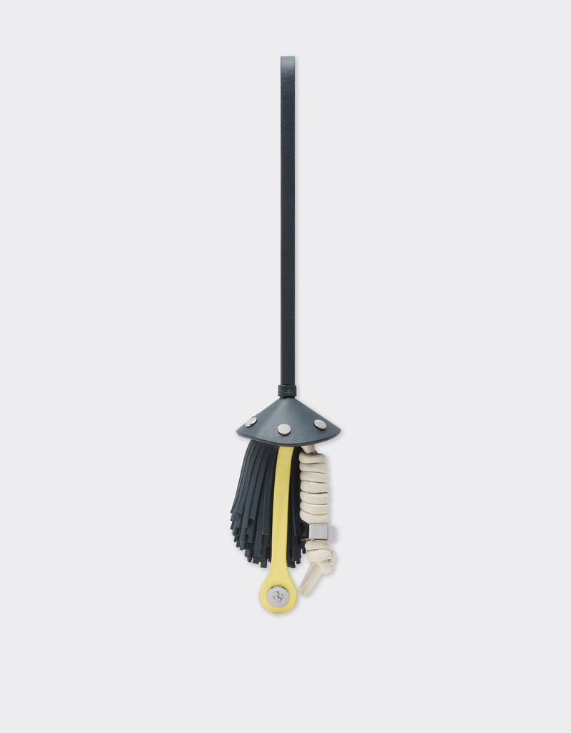 Nappa leather charm with scooby and fringes 1