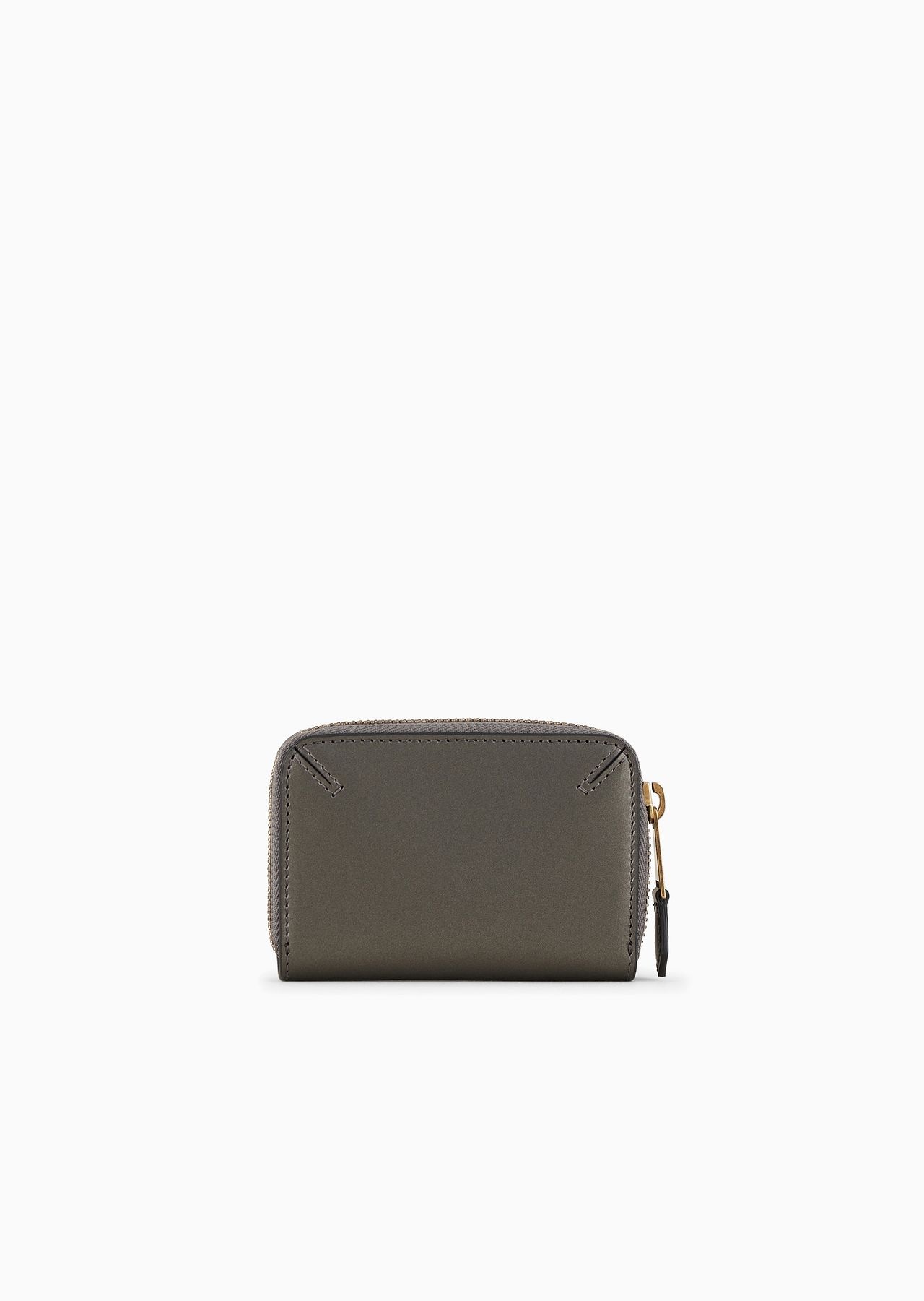 La Prima lamé-leather card holder with wraparound zip - 2