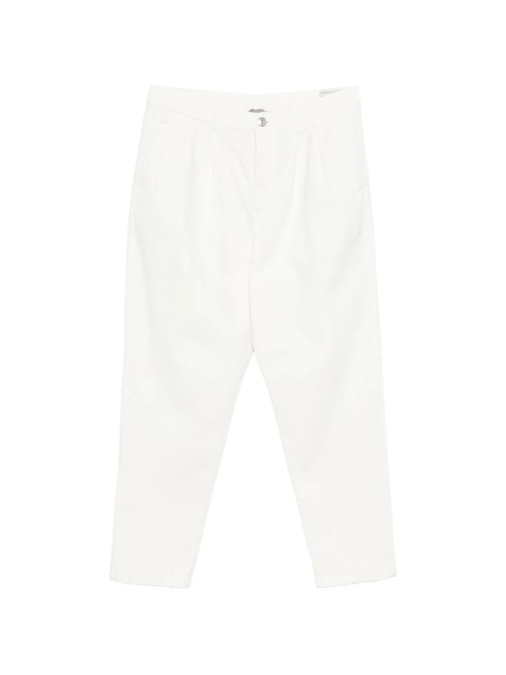 pleated-front tapered jeans - 1