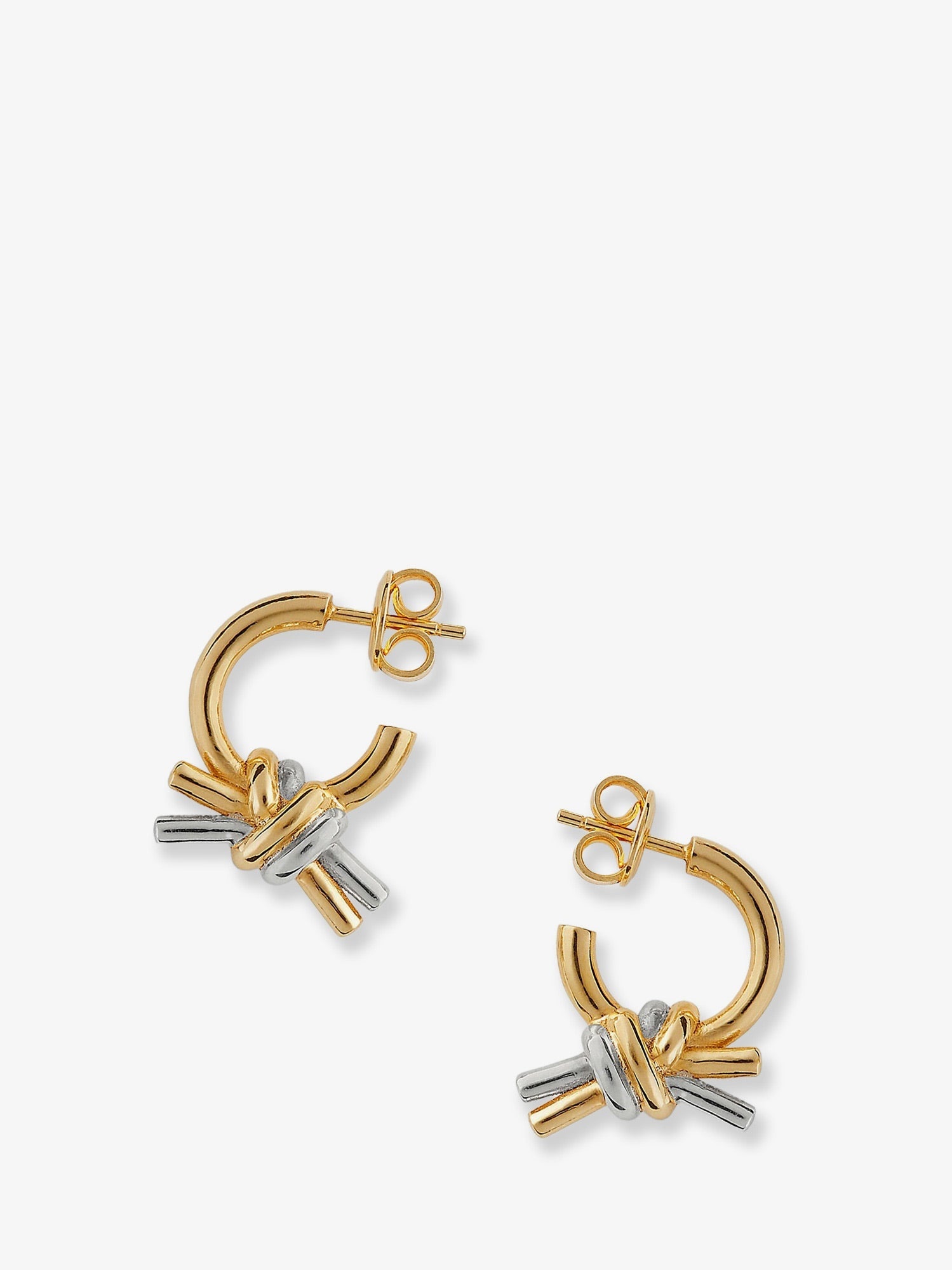 Bottega Veneta Knot Silver Earrings - 2