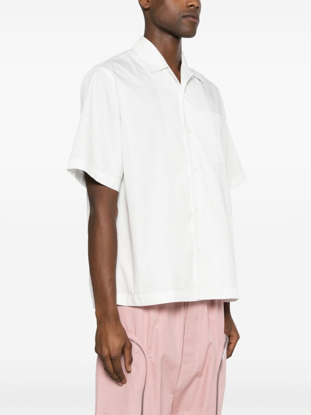 graphic-patch poplin shirt - 4