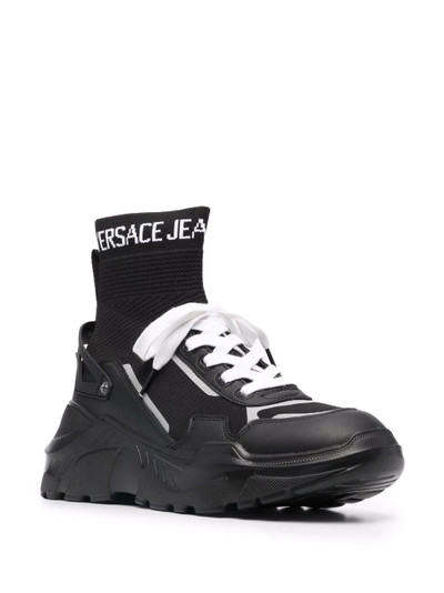 VERSACE JEANS COUTURE sock-style high-top sneakers outlook