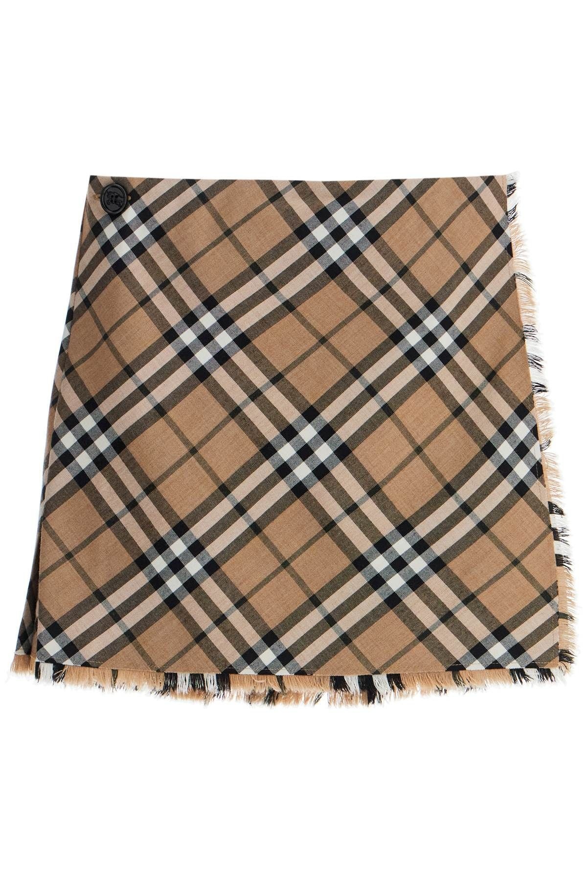 BURBERRY CHECK SKIRT WITH - 1