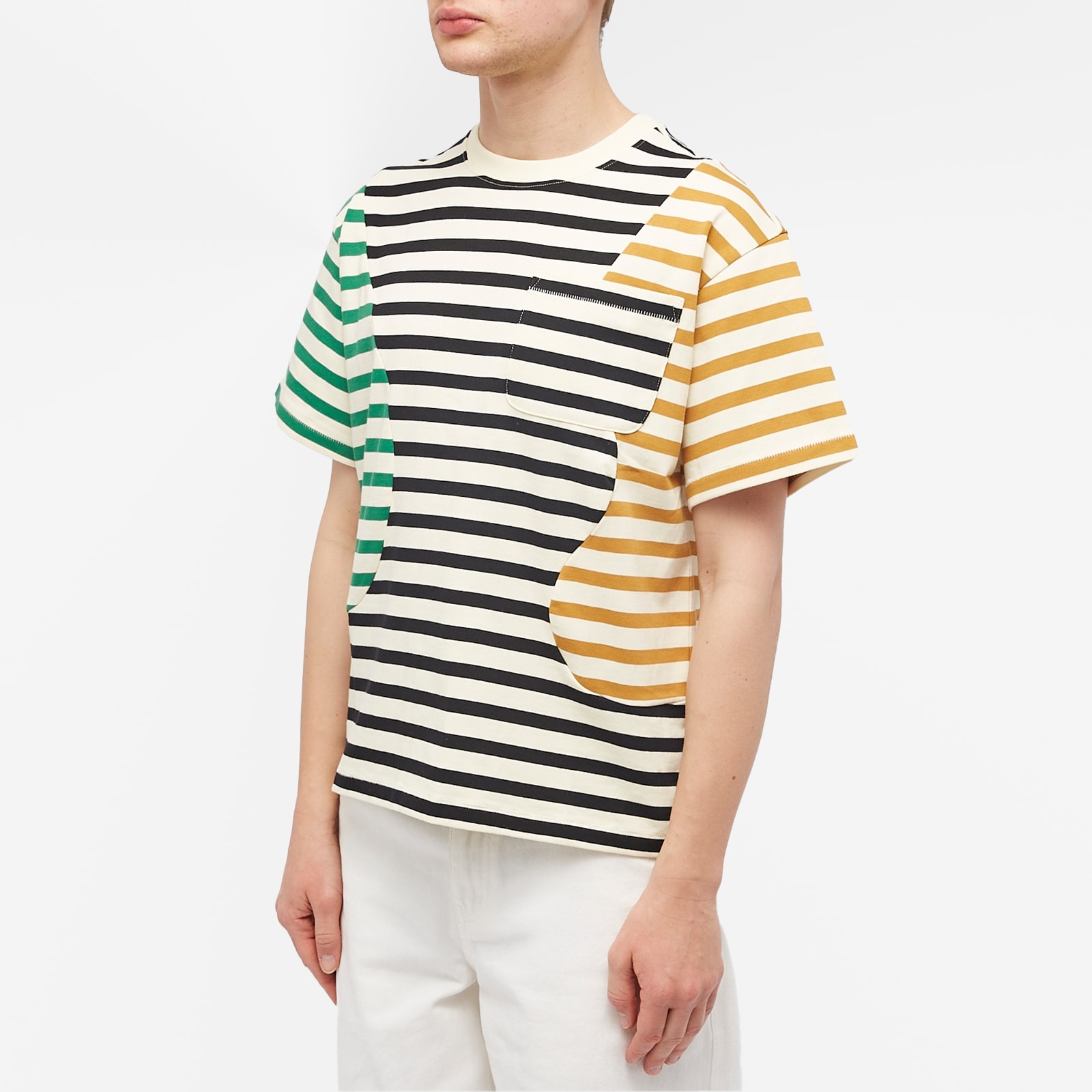 Brain Dead Organic Panel Stripe T-Shirt - 2