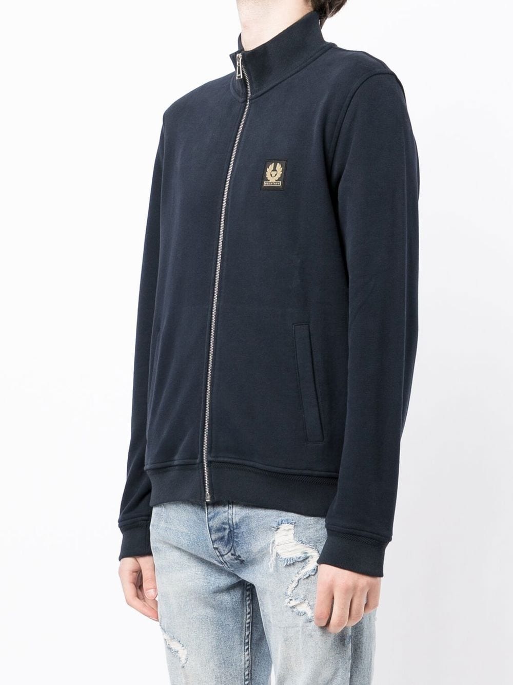 logo-patch zipped sweatshirt - 3