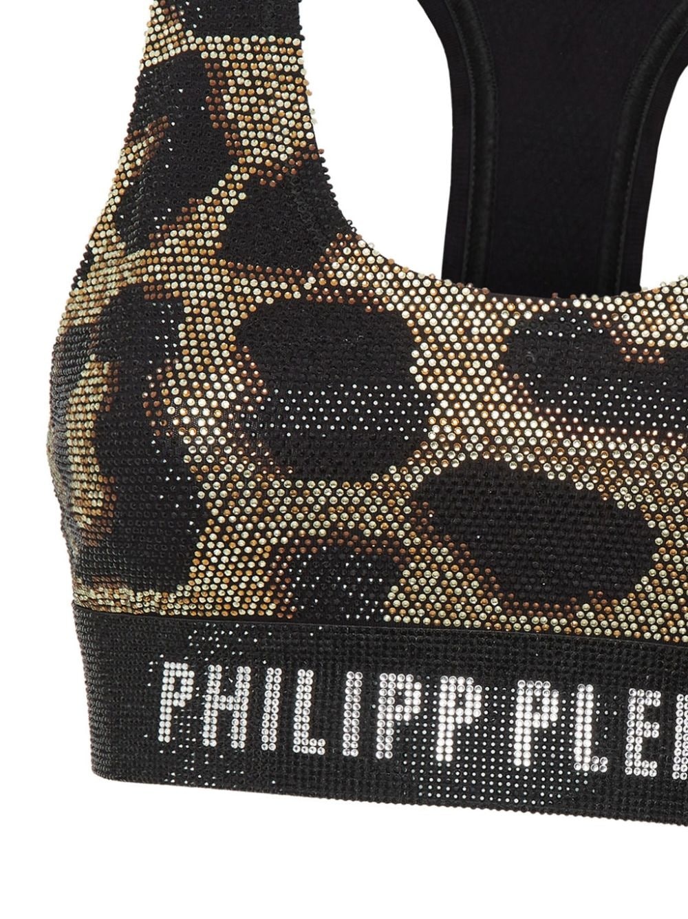 leopard-print cropped top - 2