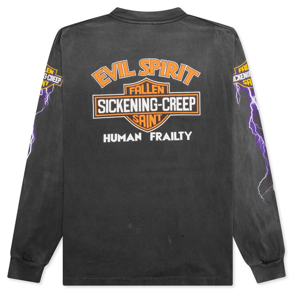 SAINT M×××××× EVIL SPILIT L/S TEE - BLACK | feature | REVERSIBLE