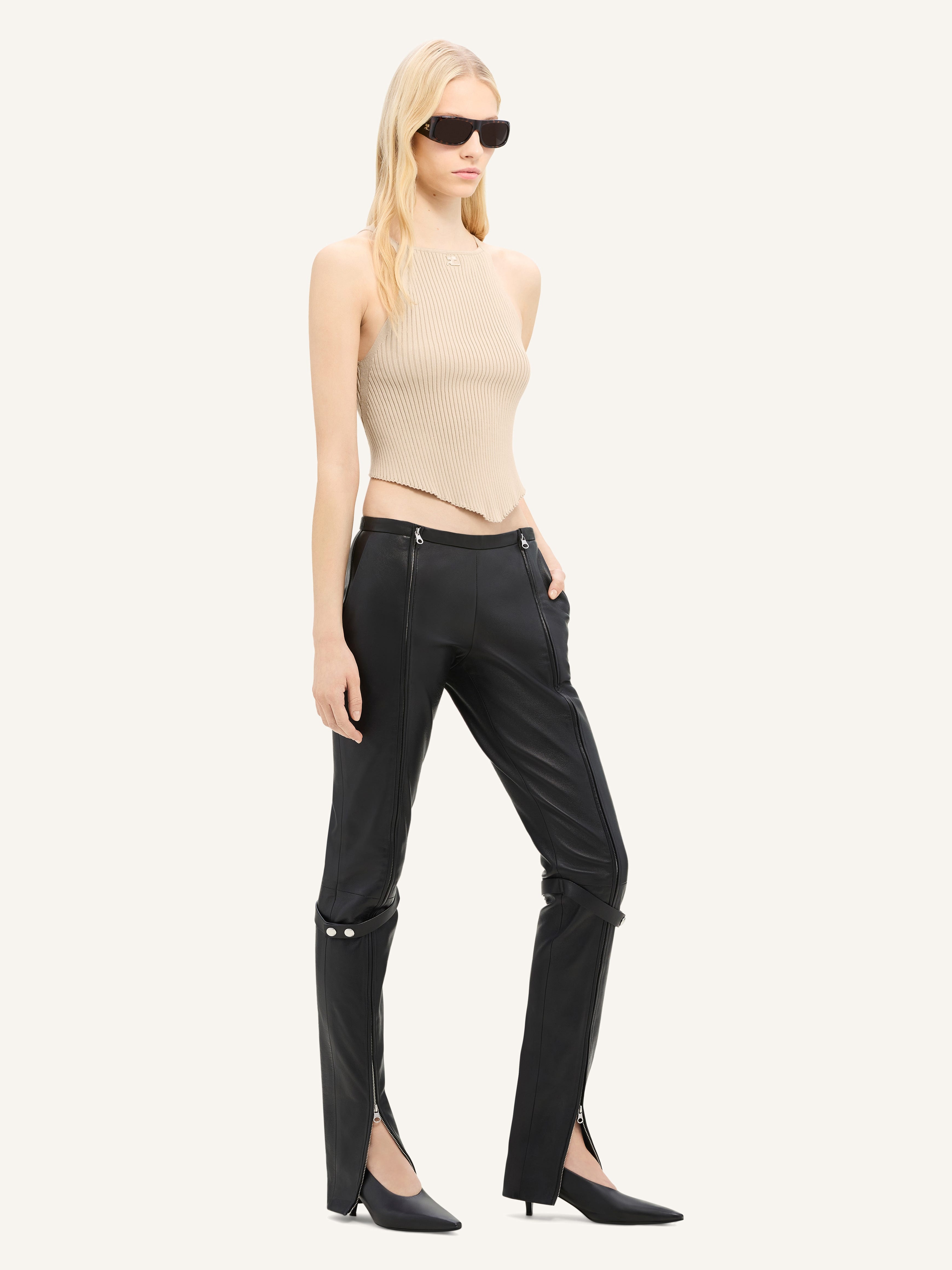 POINTY RIB KNIT TANK TOP - 3