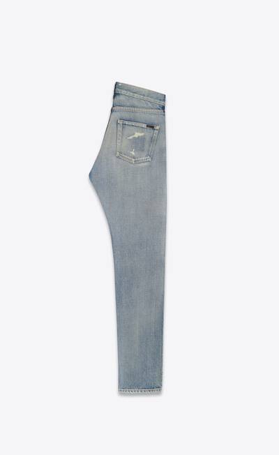 SAINT LAURENT mid-waist jeans in melrose blue denim outlook