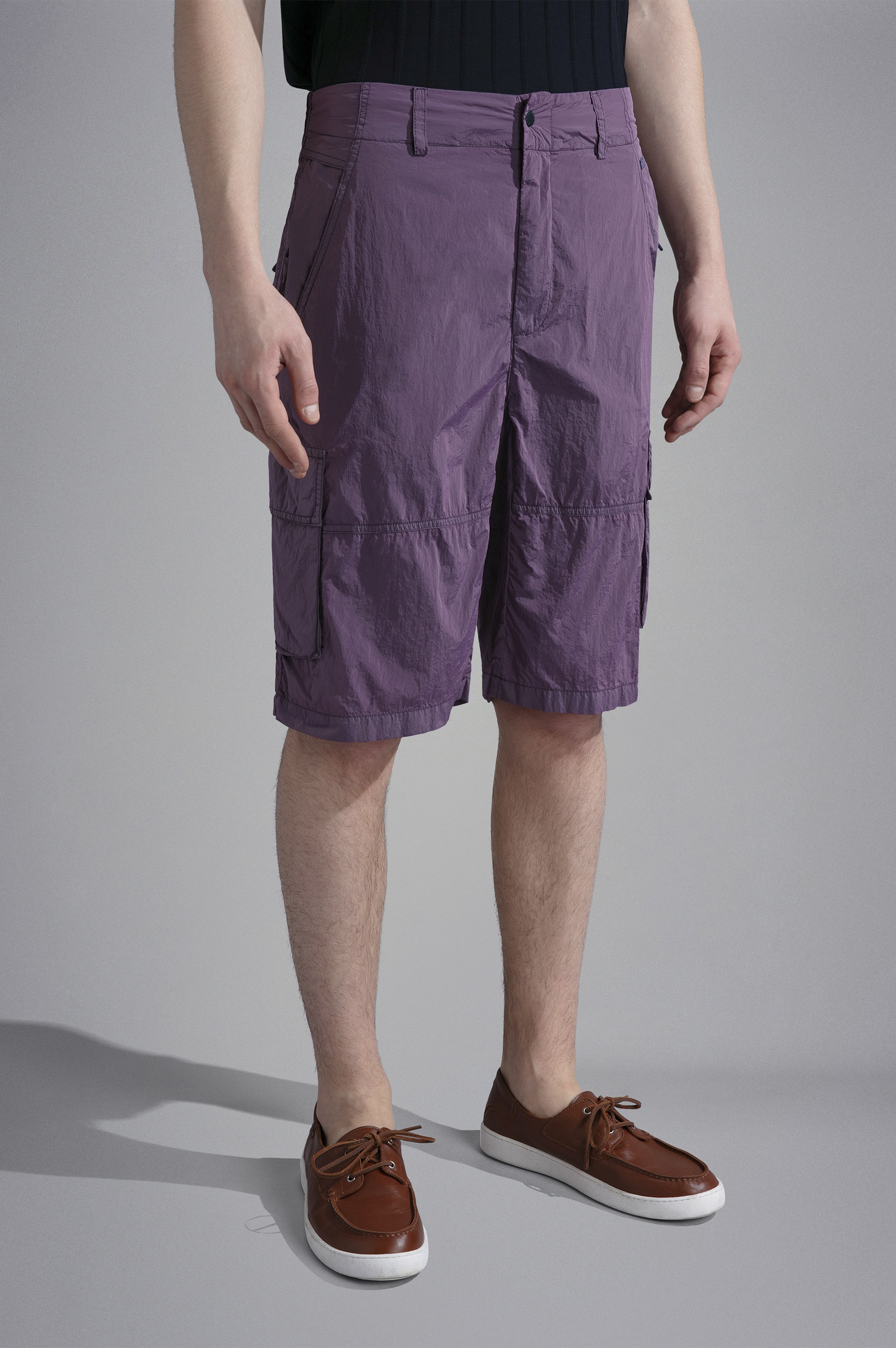 GARMENT DYED NYLON BERMUDA SHORTS - 6