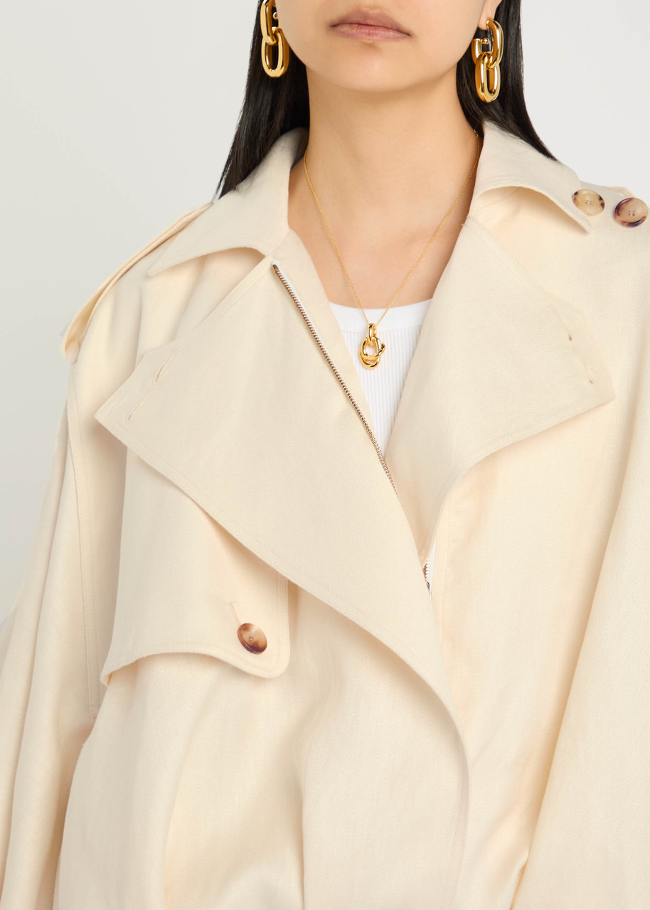 Gabriela Hearst Hunt Drawstring Linen Trench Jacket - 5