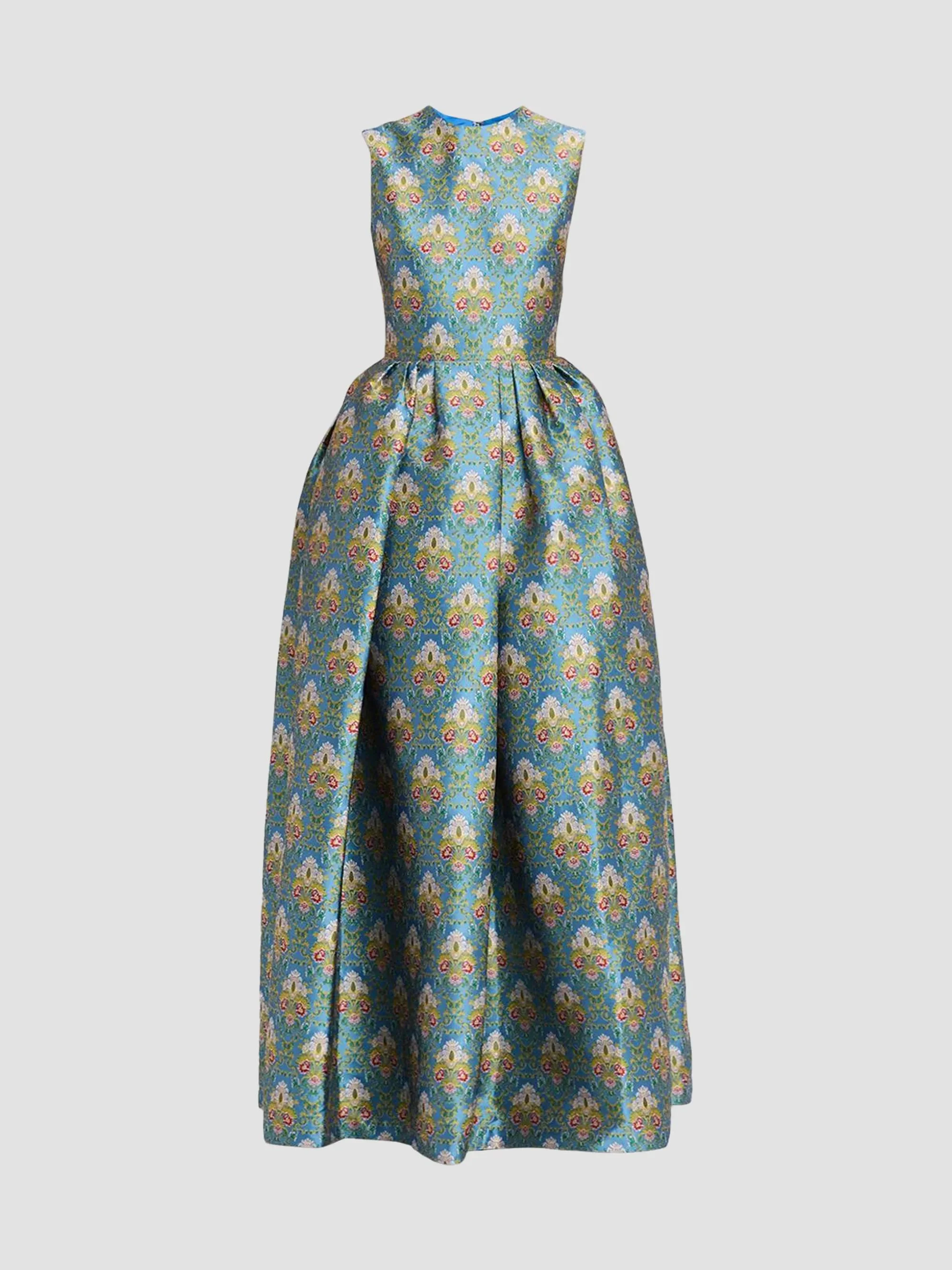 Women's Metallic Brocade Gown - Multi Color - 1