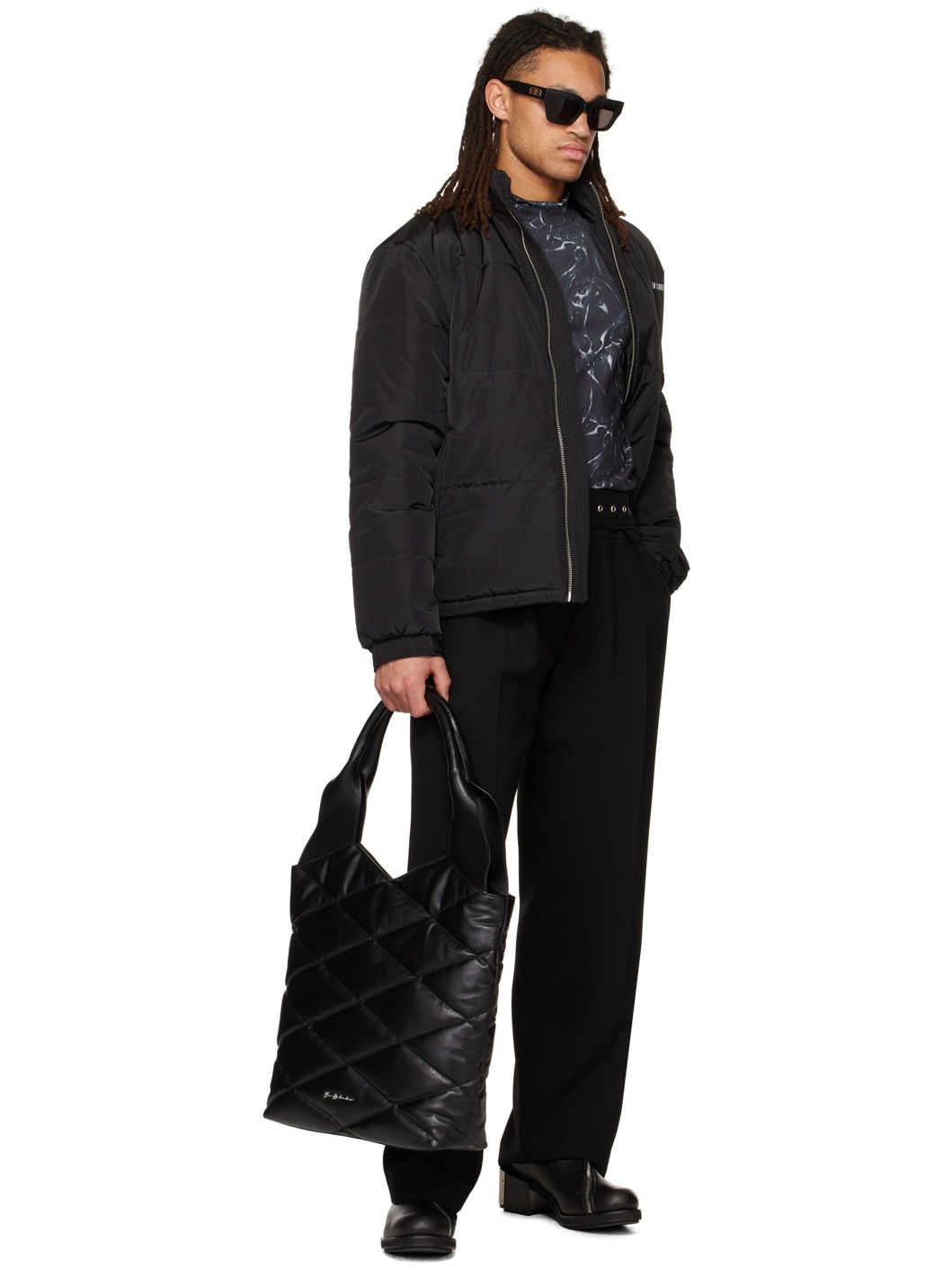 Black Tribal Turtleneck - 4