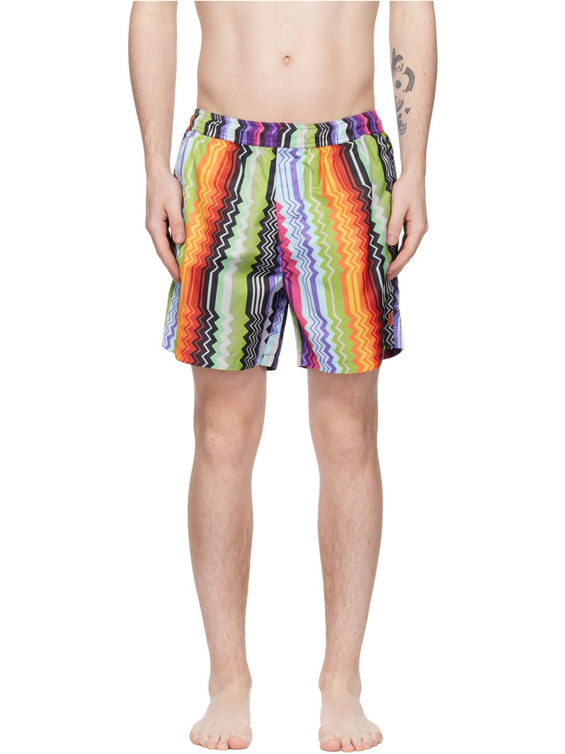 Multicolor Printed Swim Shorts 1