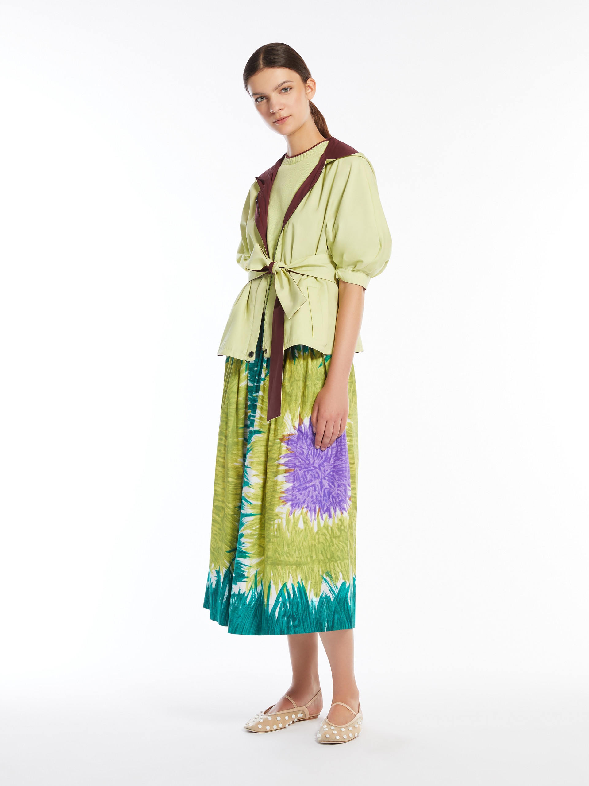 CIRCEO Printed poplin skirt - 2