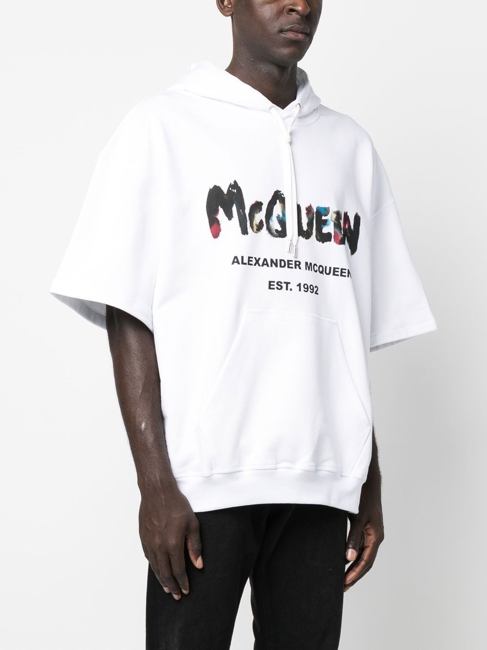 【ALEXANDER MCQUEEN】ロゴ 刺繍 コットン フーディー【送関込】 ALEXANDER MCQUEEN】ロゴ刺繍 コットン フーディ【送関込】