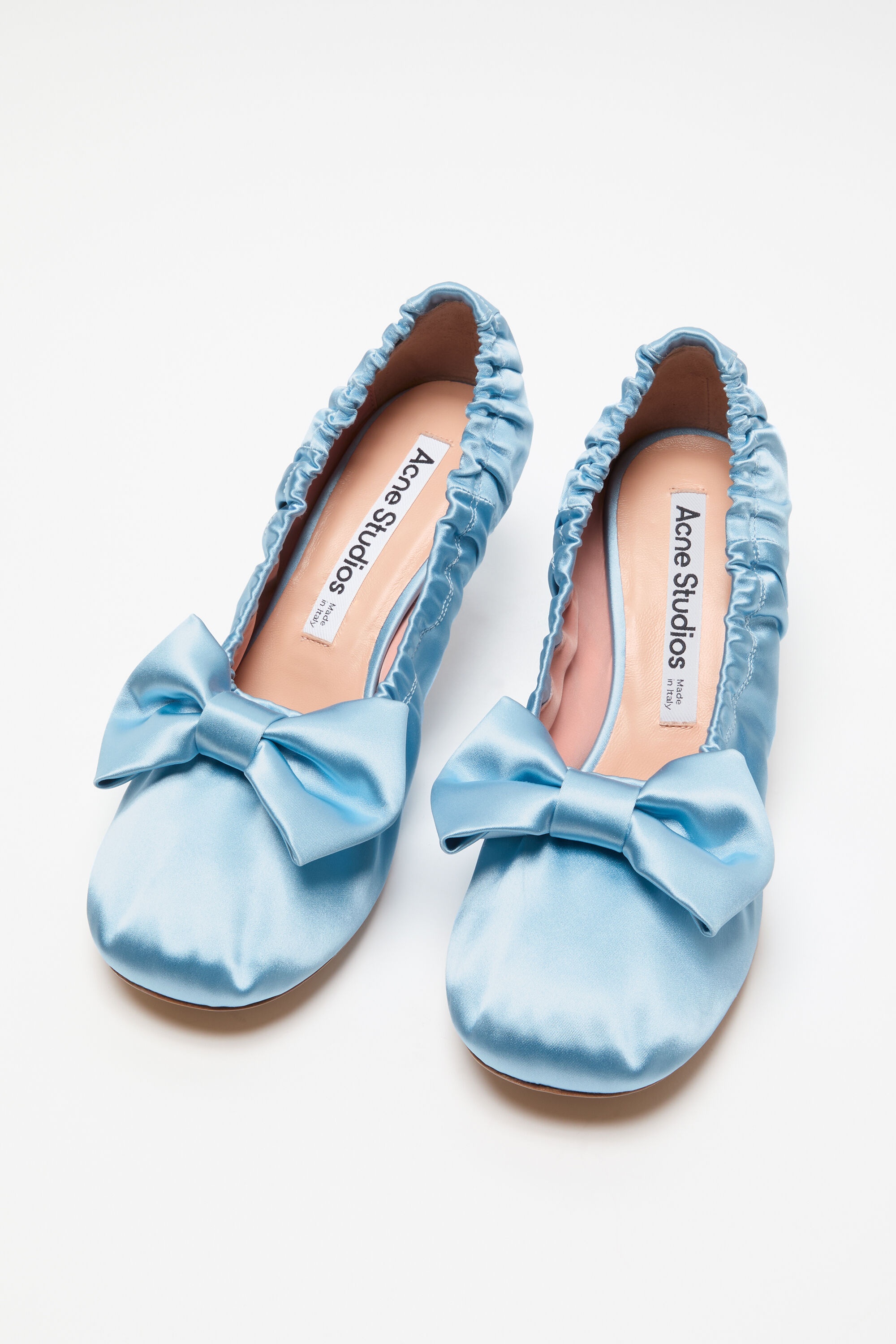 Satin bow heels - Sky blue - 2
