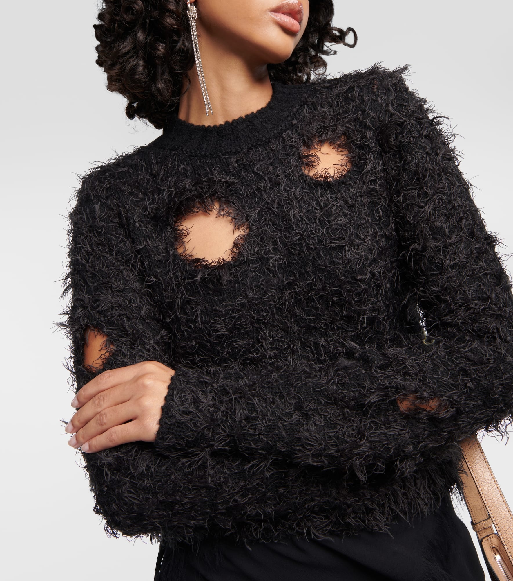 Cutout wool-blend sweater - 4