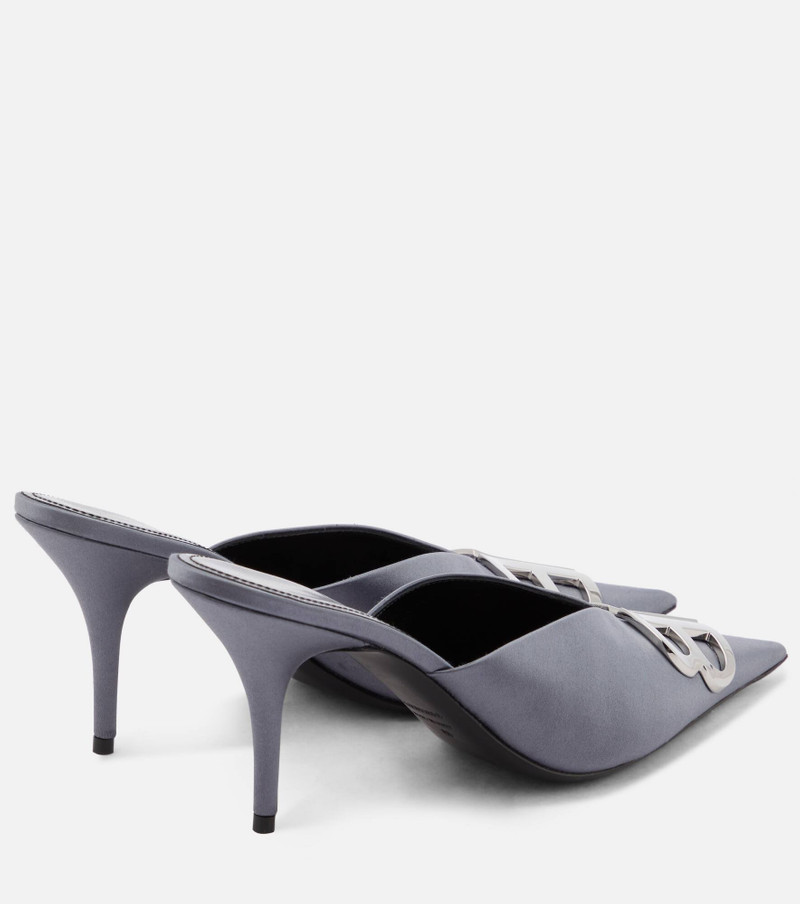 BALENCIAGA BB satin mules outlook