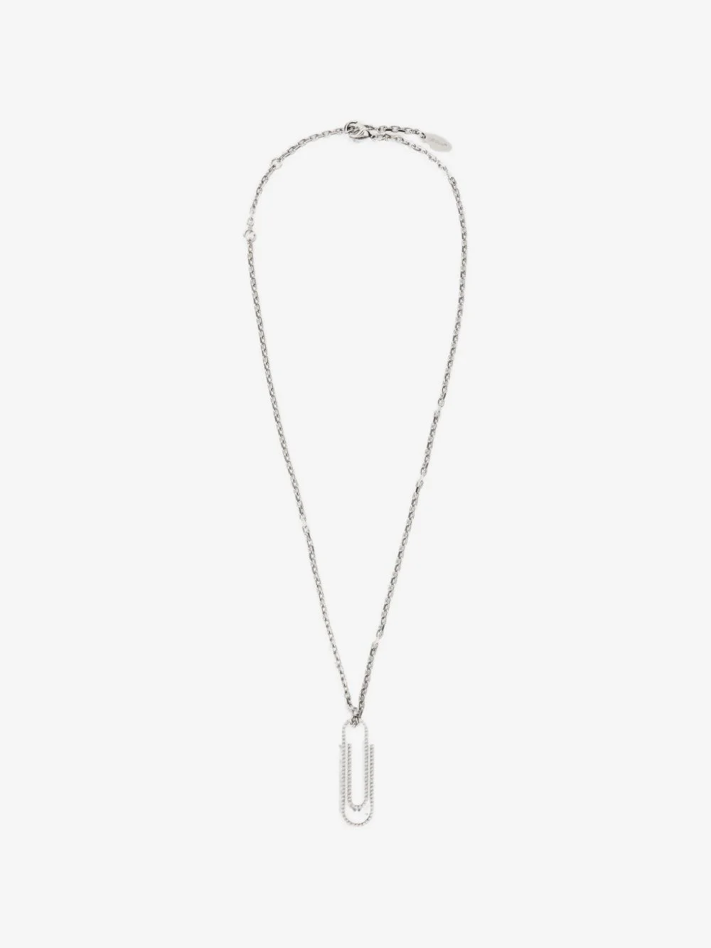 strass-set paperclip necklace - 1