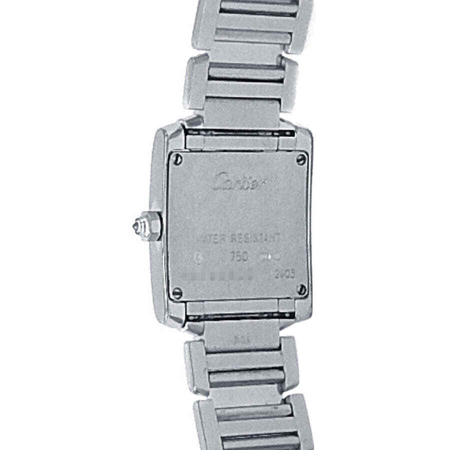 Pre-owned Cartier Tank Francaise Quartz Diamond Silver Dial Ladies Watch WE1024S3 - 5