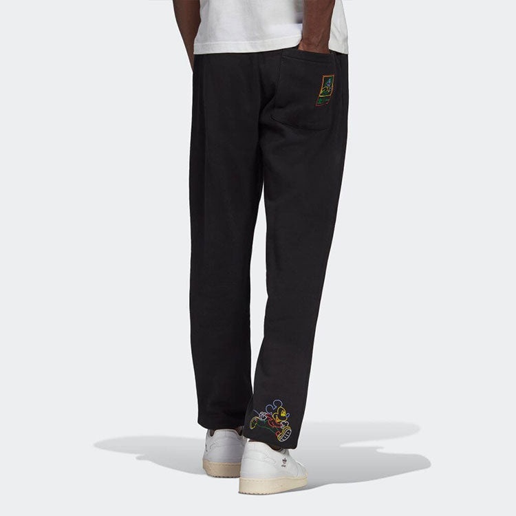 Men's adidas originals x Disney Crossover Solid Color Logo Casual Bundle Feet Sports Pants/Trousers/ - 3