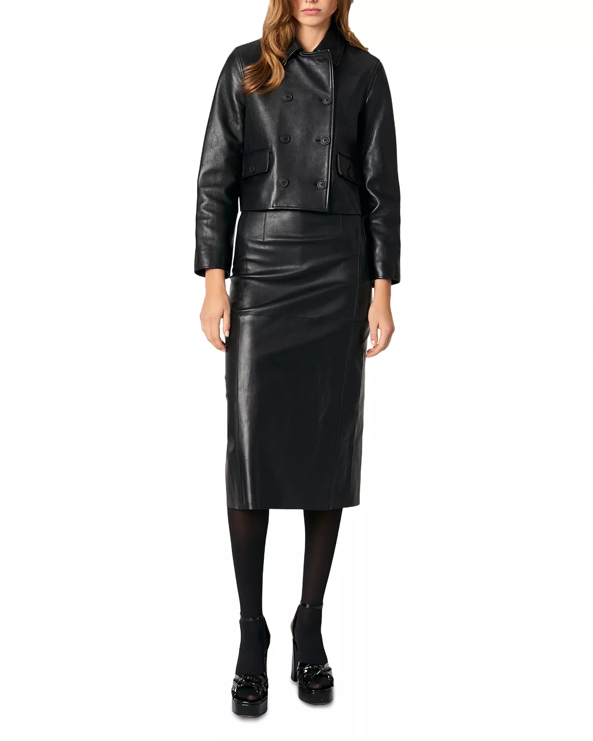 Cropped Leather Jacket - 2
