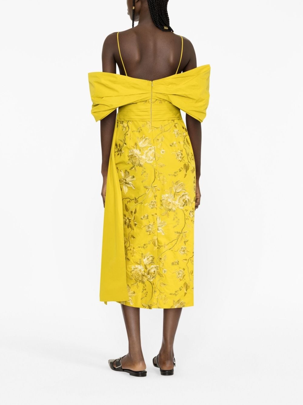 Evora off-shoulder embroidered dress - 3