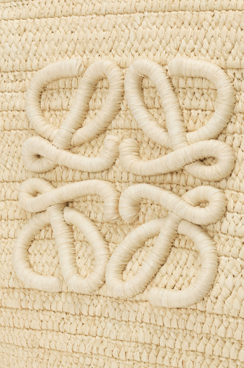 Medium Eclipse basket in raffia and calfskin 8