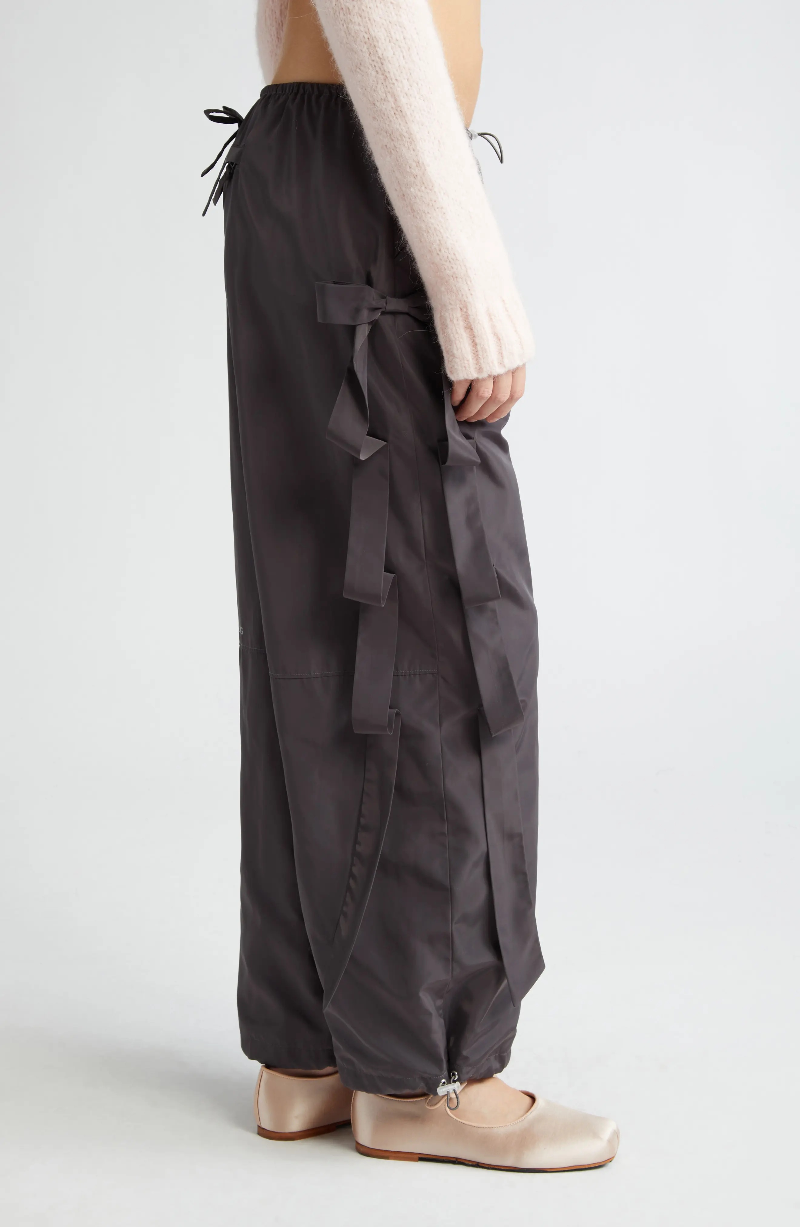 SANDY LIANG Camille Bow Detail Track Pants | nordstrom