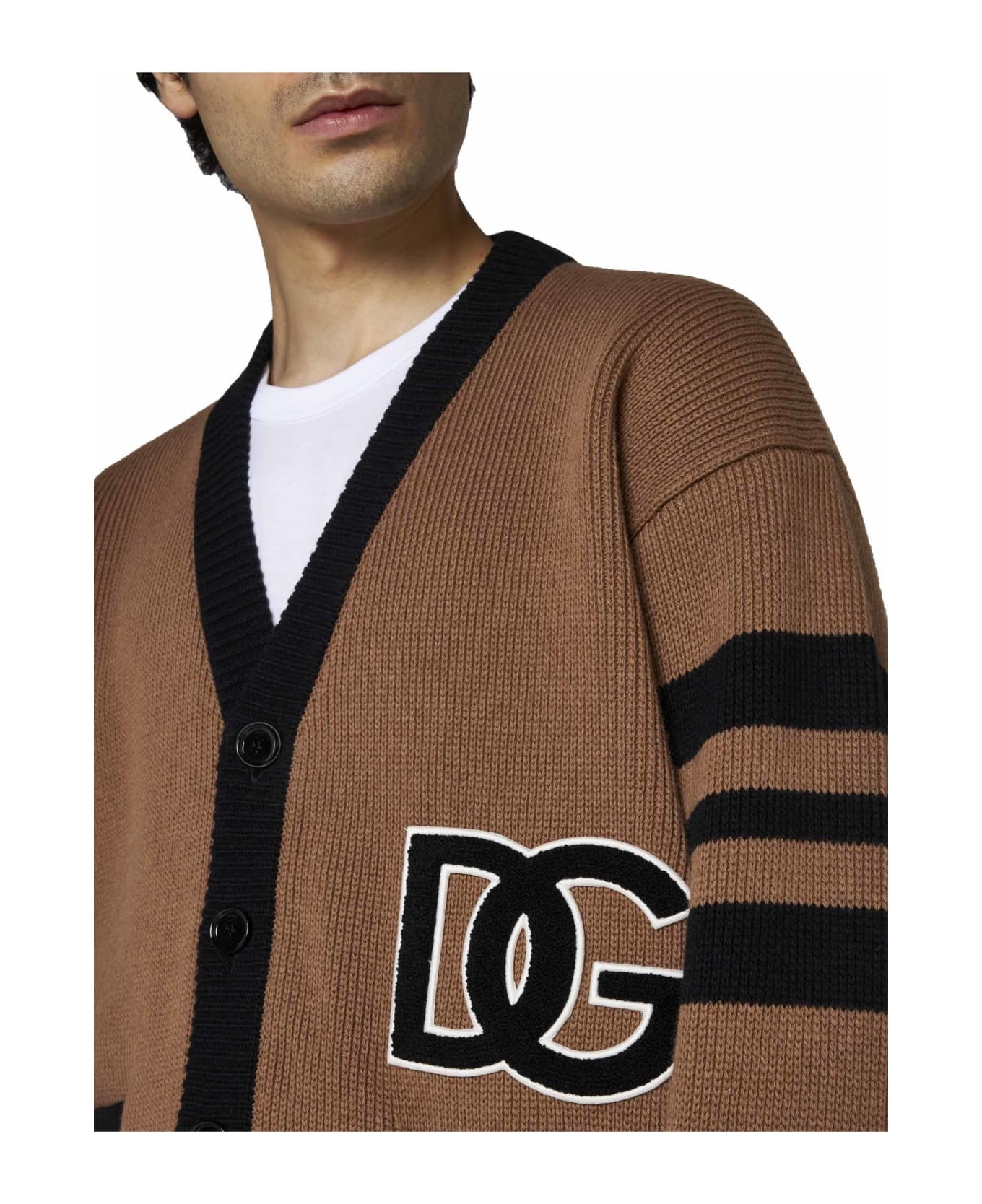 Wool Cardigan With Logo - 5