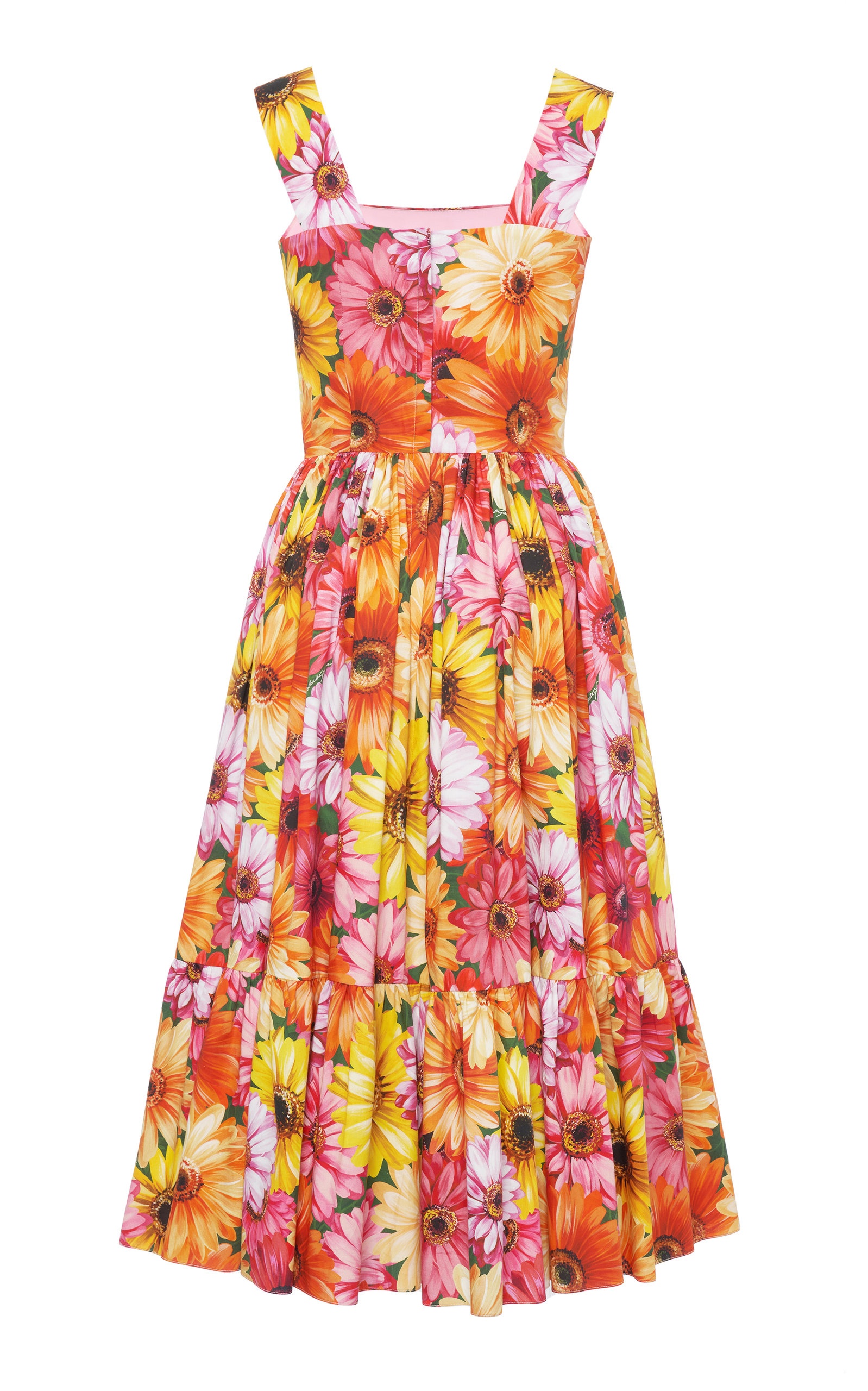 Floral Cotton Poplin Midi Dress floral - 4