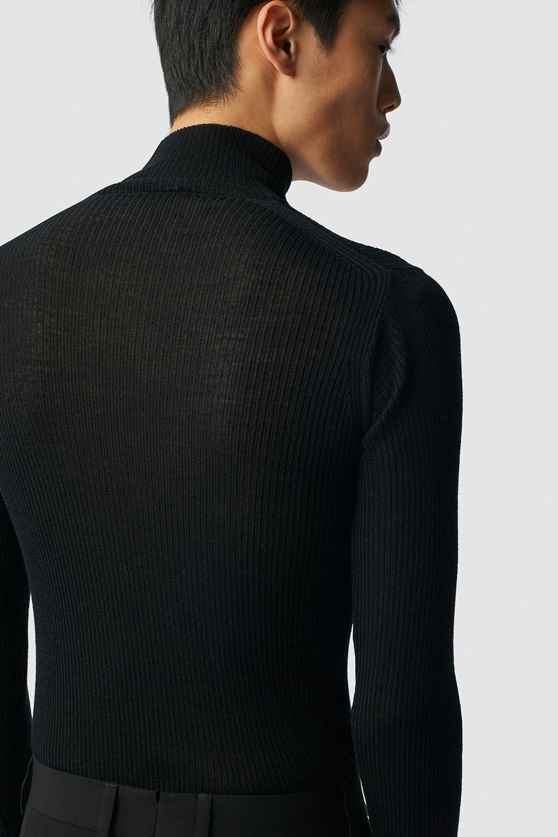 Bastiaan High Neck Rib Top 4