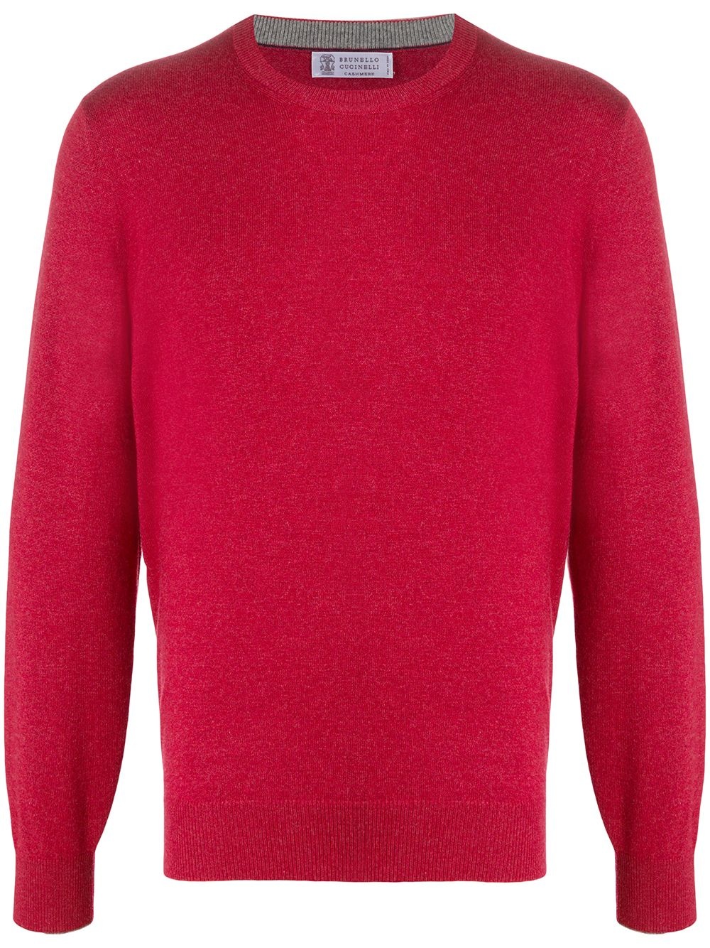 rib-trimmed cashmere jumper - 1