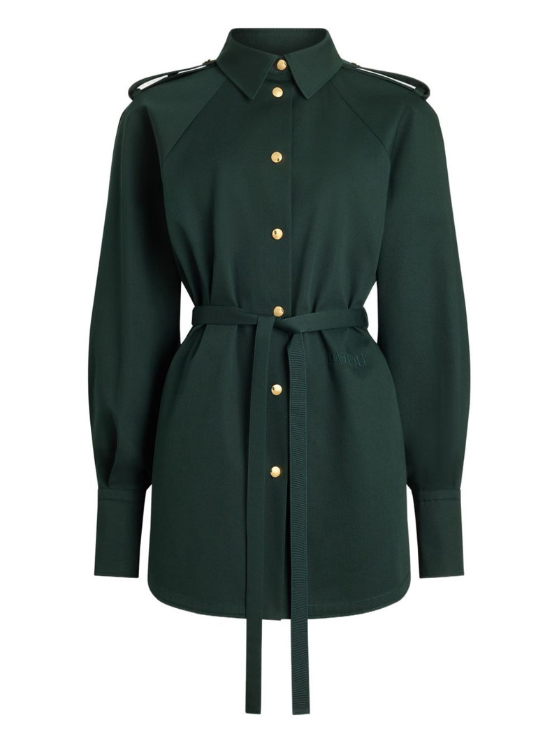 gabardine belted shirt 1