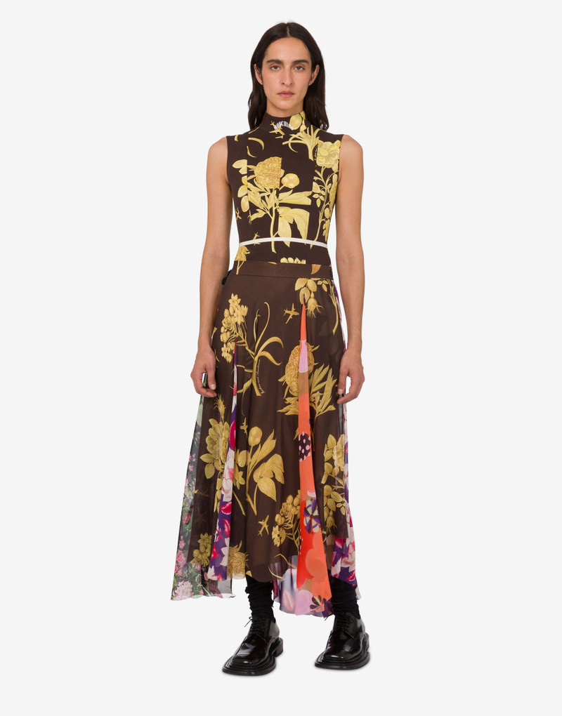 PRINTED SILK GOERGETTE SKIRT 1