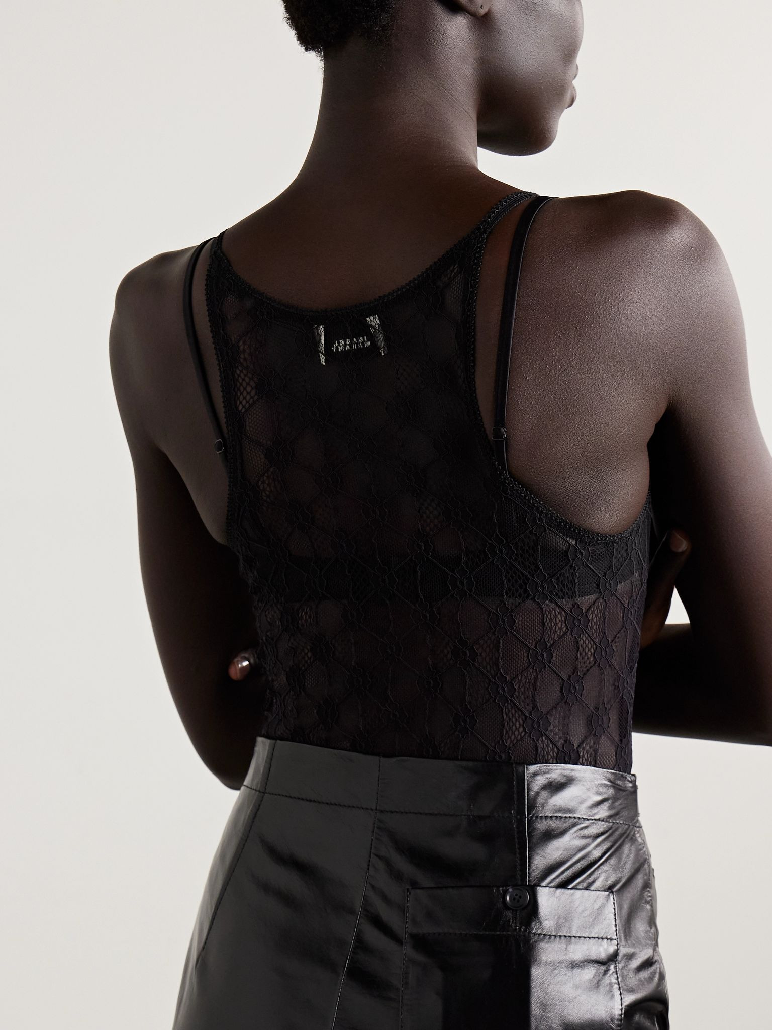 Mildy stretch-lace bodysuit Black - 3