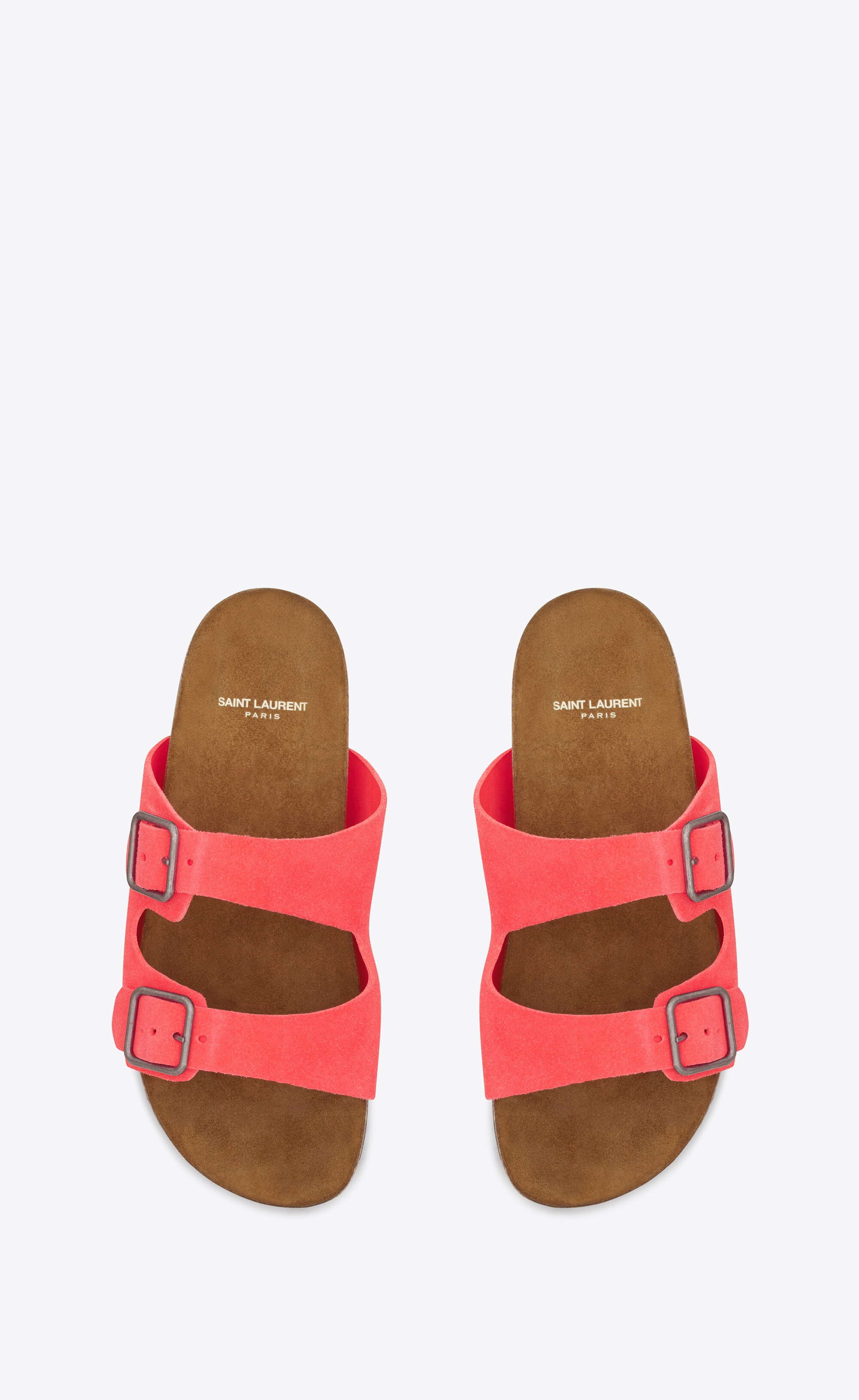 Jimmy Buckled Neon Suede Sandals - 3