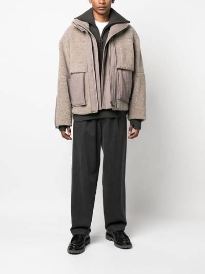 Wooyoungmi panelled fleece jacket outlook