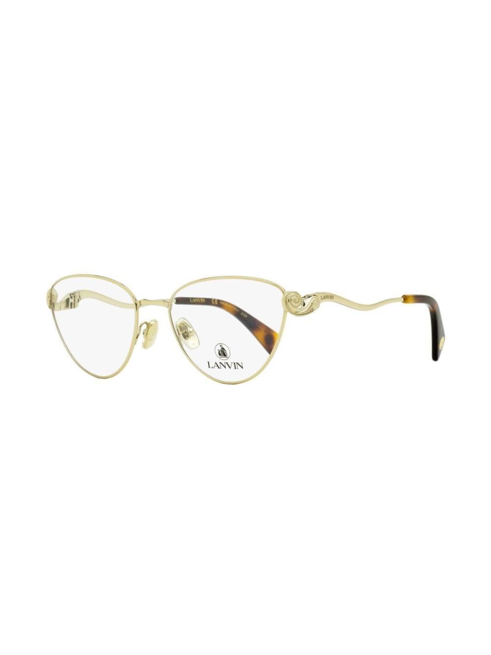 logo-engraved cat-eye glasses - 4