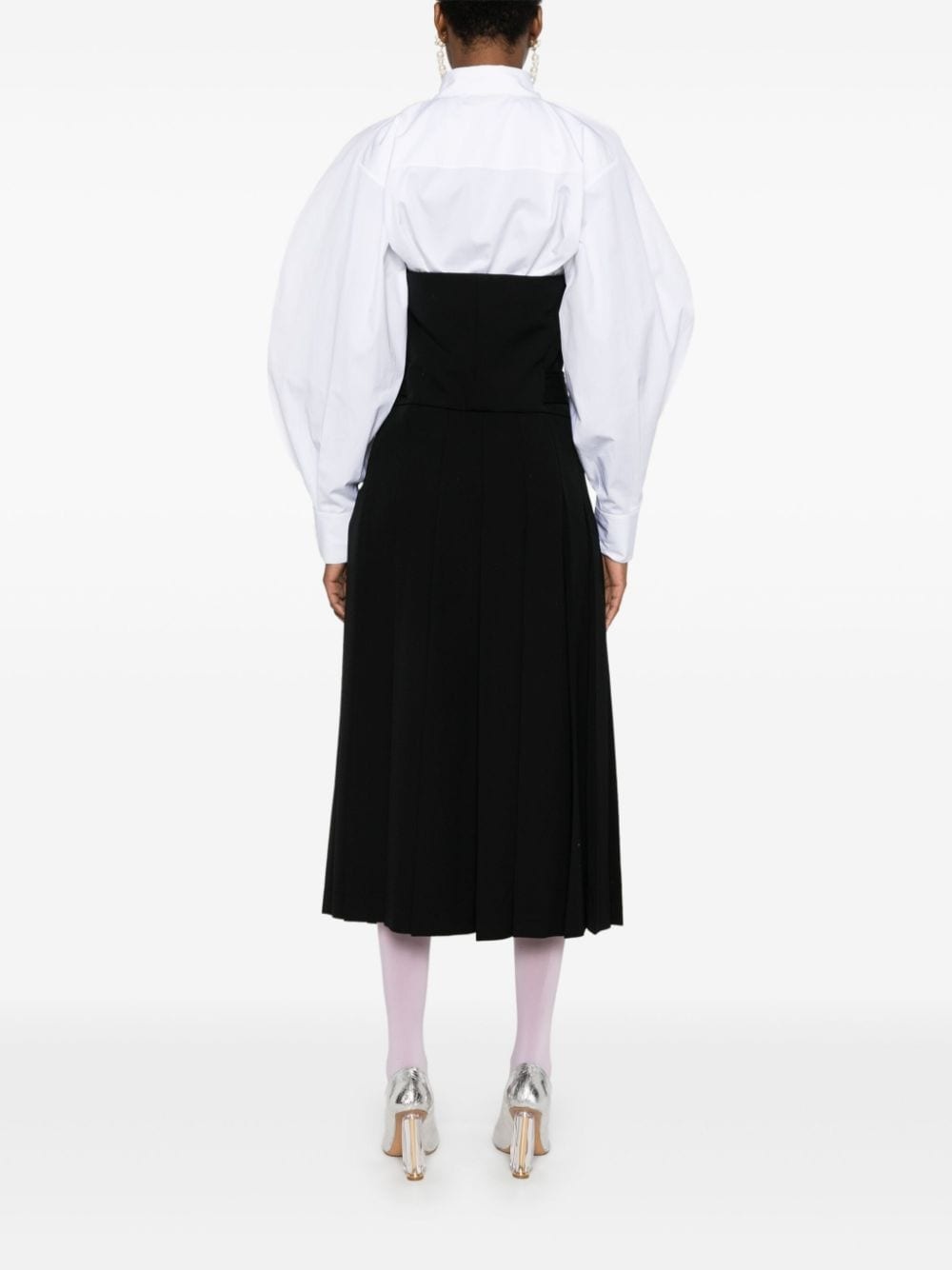 pleated midi dress - 4