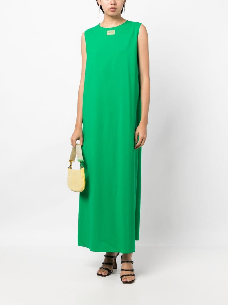 Raf Simons logo-patch virgin wool maxi dress outlook