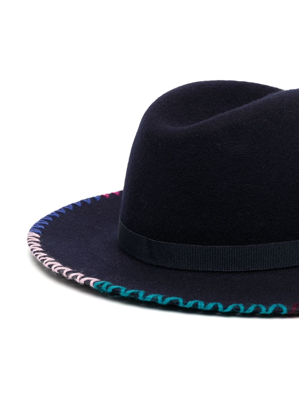 multicolour braided trim trilby - 2